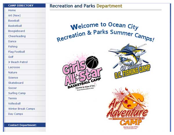 Ocen City Summer Camps page image