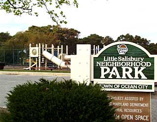 Entrance sign for Little Salisbury Neighborhood Park